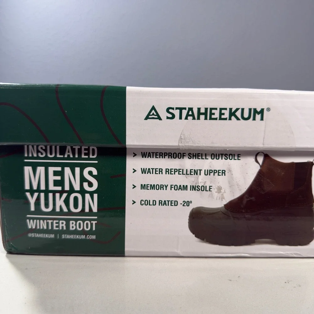 Staheekum Yukon Winter Boot Mens Size 9 Brown NIB 3M Insulated Waterproof Suede